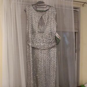 Silver Sequin Gown